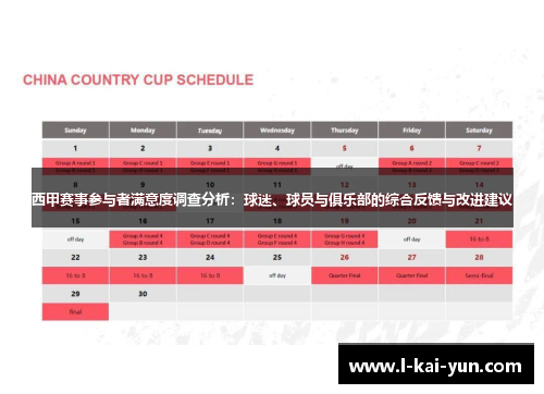 西甲赛事参与者满意度调查分析：球迷、球员与俱乐部的综合反馈与改进建议